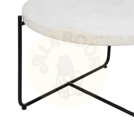 Mesa centro beige y negro en magnesio 68x68x44cm - Ixia - 613558IX - foto-secundaria-4