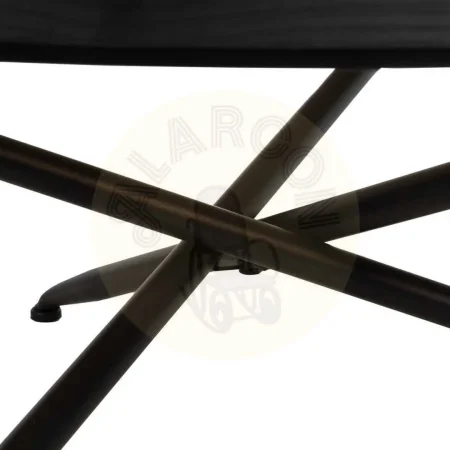 Mesa de centro negra en madera de abeto y hierro con tapa de cristal templado 100x100x40cm - Ixia - 613596IX - foto-secundaria-3