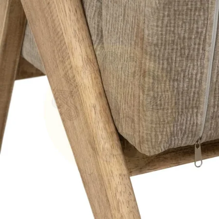 Sillón beige tapizado en tejido poliéster con estructura en plywood y patas en madera de caucho 74x76x85cm - Ixia - 613614IX - foto-secundaria-11