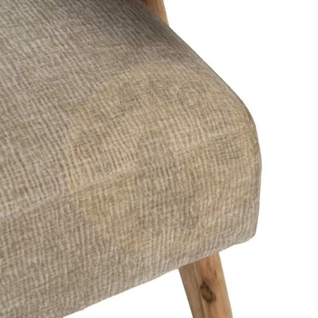 Sillón beige tapizado en tejido poliéster con estructura en plywood y patas en madera de caucho 74x76x85cm - Ixia - 613614IX - foto-secundaria-7