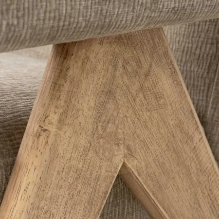 Sillón beige tapizado en tejido poliéster con estructura en plywood y patas en madera de caucho 74x76x85cm - Ixia - 613614IX - foto-secundaria-9