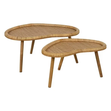 Mesa de centro en ratán natural 77x41x37cm - Ixia - 613619IX - foto-blanco