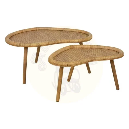 Mesa de centro en ratán natural 77x41x37cm - Ixia - 613619IX - foto-secundaria-1