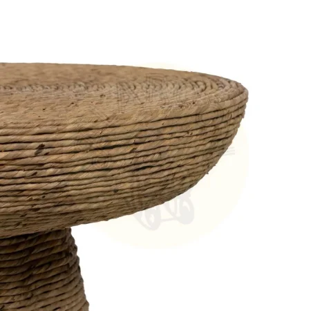 Mesa auxiliar para salón de cuerda y fibra natural estilo ratán 49x49x58cm - Ixia - 613622IX - foto-secundaria-4