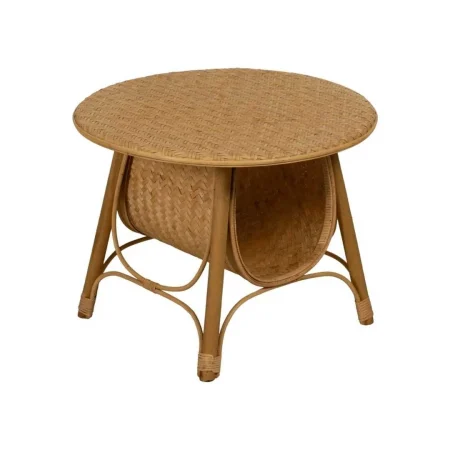 Mesa de centro natural en bambú para salón 61x61x46cm - Ixia - 613624IX - foto-blanco