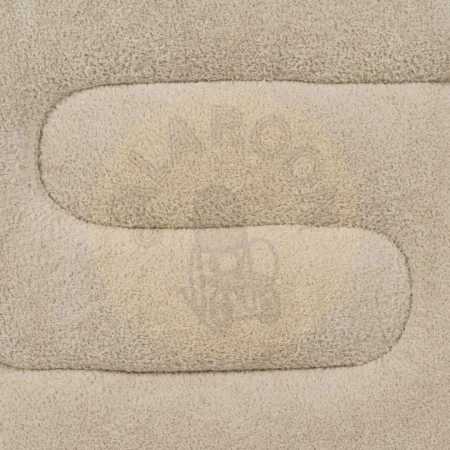 Puf beige de tejido 100% poliéster con estructura en madera de pino y contrachapado y relleno de espuma 51x47x45cm - Ixia - 613642IX - foto-secundaria-4