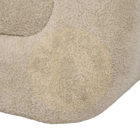 Puf beige de tejido 100% poliéster con estructura en madera de pino y contrachapado y relleno de espuma 51x47x45cm - Ixia - 613642IX - foto-secundaria-6