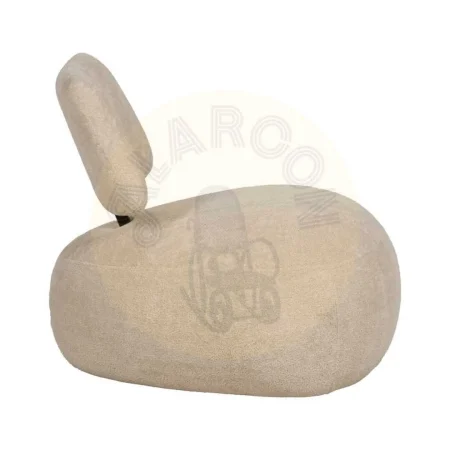 Sillón beige tapizado en tejido 100% poliéster con estructura de madera y asiento acolchado 38cm 67x73x67cm - Ixia - 613646IX - foto-secundaria-1