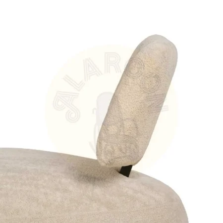 Sillón beige tapizado en tejido 100% poliéster con estructura de madera y asiento acolchado 38cm 67x73x67cm - Ixia - 613646IX - foto-secundaria-7
