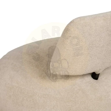 Sillón beige tapizado en tejido 100% poliéster con estructura de madera y asiento acolchado 38cm 67x73x67cm - Ixia - 613646IX - foto-secundaria-8