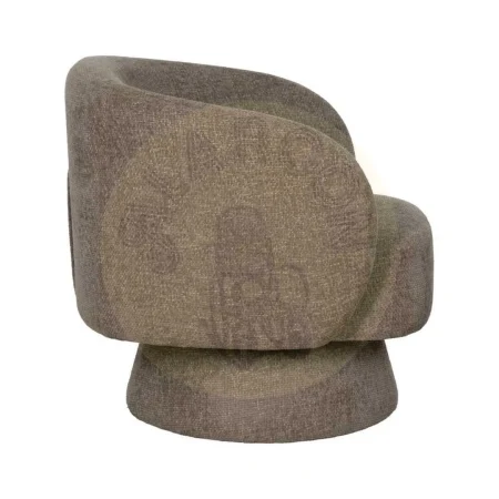 Sillón beige tapizado en tejido 100% poliéster para salón 78x79x77cm - Ixia - 613656IX - foto-secundaria-1