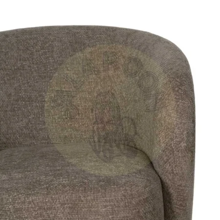 Sillón beige tapizado en tejido 100% poliéster para salón 78x79x77cm - Ixia - 613656IX - foto-secundaria-3