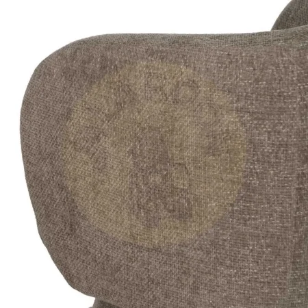 Sillón beige tapizado en tejido 100% poliéster para salón 78x79x77cm - Ixia - 613656IX - foto-secundaria-8