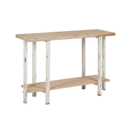 Consola de madera de abeto natural y blanco 120x40x80cm - Ixia - 613667IX - foto-blanco