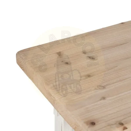 Consola de madera de abeto natural y blanco 120x40x80cm - Ixia - 613667IX - foto-secundaria-1
