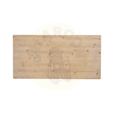 Mesa de centro en madera de abeto y DM acabado natural y blanco 120x60x48cm - Ixia - 613668IX - foto-secundaria-5