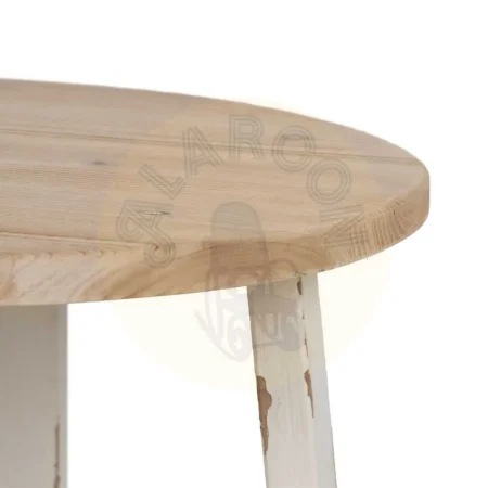 Mesa de centro en madera de abeto DM acabado natural y blanco 60x60x45cm - Ixia - 613669IX - foto-secundaria-3