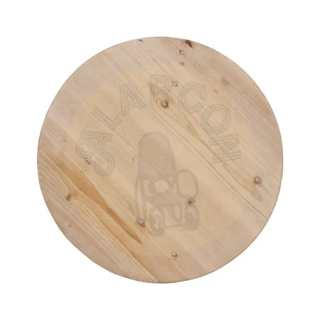 Mesa de centro en madera de abeto DM acabado natural y blanco 60x60x45cm - Ixia - 613669IX - foto-secundaria-5