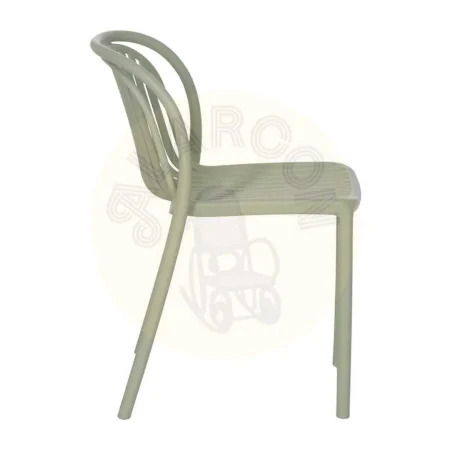 Silla apilable de polipropileno verde para exterior 51x57x78cm - Ixia - 613683IX - foto-secundaria-2