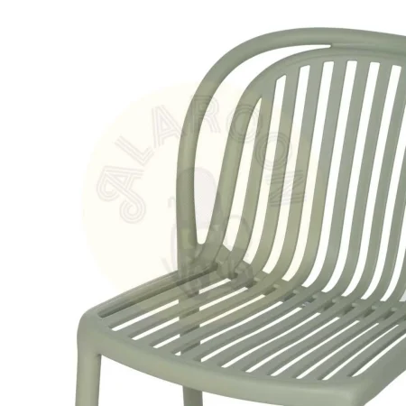 Silla apilable de polipropileno verde para exterior 51x57x78cm - Ixia - 613683IX - foto-secundaria-5