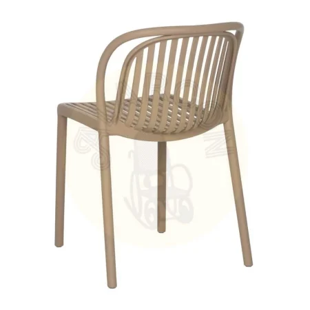 Silla apilable de polipropileno beige para exterior 51x57x78cm - Ixia - 613684IX - foto-secundaria-3