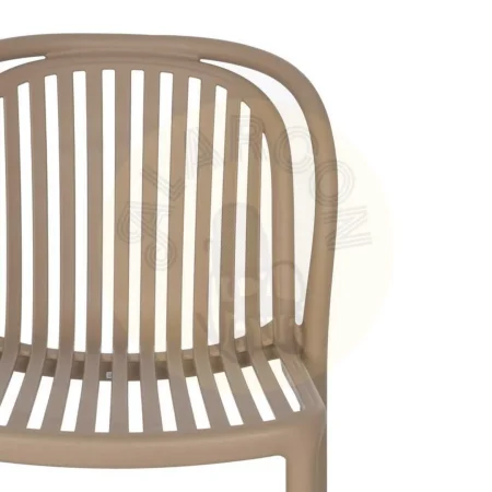 Silla apilable de polipropileno beige para exterior 51x57x78cm - Ixia - 613684IX - foto-secundaria-4