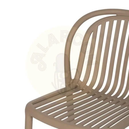 Silla apilable de polipropileno beige para exterior 51x57x78cm - Ixia - 613684IX - foto-secundaria-5