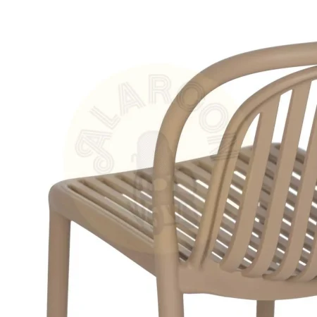 Silla apilable de polipropileno beige para exterior 51x57x78cm - Ixia - 613684IX - foto-secundaria-8