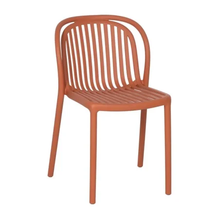 Silla apilable de polipropileno color terracota para exterior certificada EN581 51x57x78cm - Ixia - 613685IX - foto-blanco