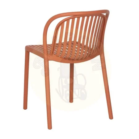 Silla apilable de polipropileno color terracota para exterior certificada EN581 51x57x78cm - Ixia - 613685IX - foto-secundaria-3