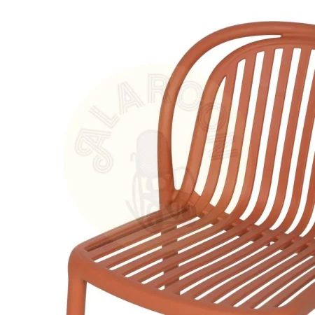 Silla apilable de polipropileno color terracota para exterior certificada EN581 51x57x78cm - Ixia - 613685IX - foto-secundaria-5
