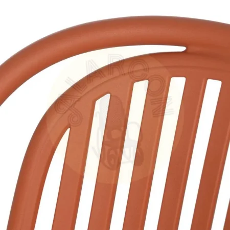 Silla apilable de polipropileno color terracota para exterior certificada EN581 51x57x78cm - Ixia - 613685IX - foto-secundaria-6