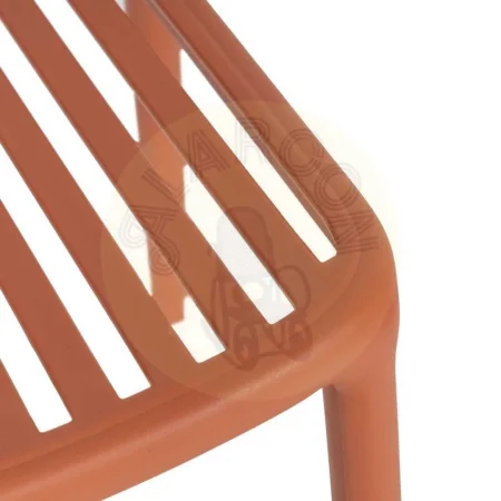 Silla apilable de polipropileno color terracota para exterior certificada EN581 51x57x78cm - Ixia - 613685IX - foto-secundaria-7