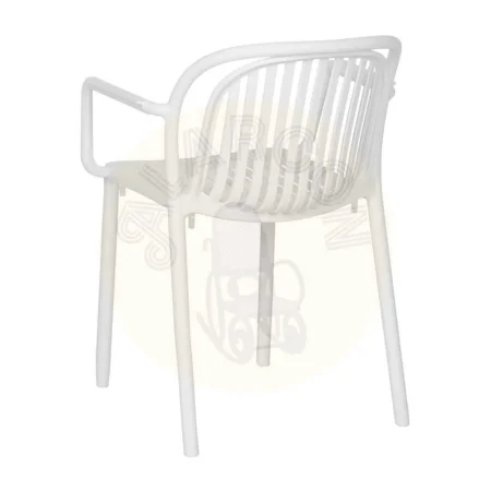 Silla apilable de polipropileno blanca apta para exterior normativa EN581 57x57x78cm - Ixia - 613686IX - foto-secundaria-3