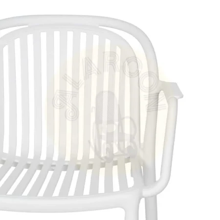 Silla apilable de polipropileno blanca apta para exterior normativa EN581 57x57x78cm - Ixia - 613686IX - foto-secundaria-4