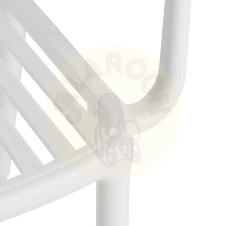 Silla apilable de polipropileno blanca apta para exterior normativa EN581 57x57x78cm - Ixia - 613686IX - foto-secundaria-7