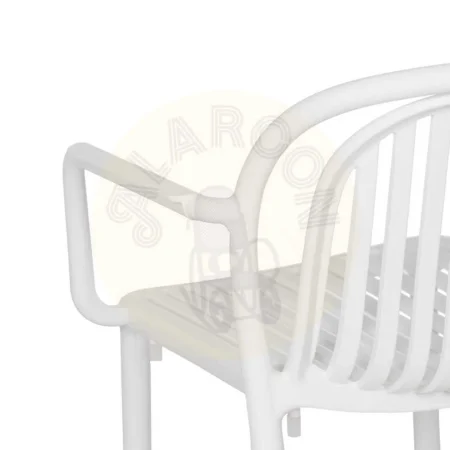 Silla apilable de polipropileno blanca apta para exterior normativa EN581 57x57x78cm - Ixia - 613686IX - foto-secundaria-9
