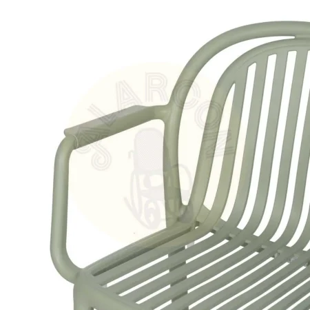 Silla apilable de polipropileno verde cumple normativa EN581 para exterior 57x57x78cm - Ixia - 613687IX - foto-secundaria-5