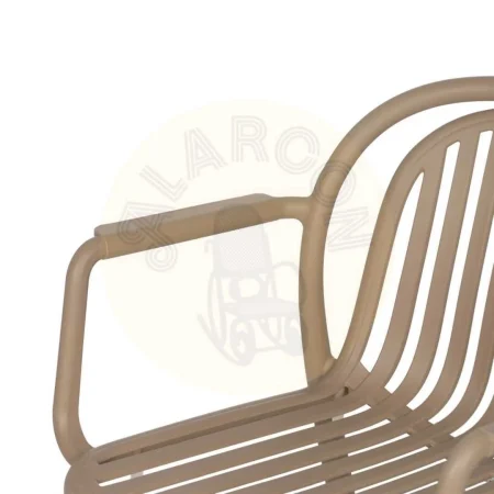 Silla apilable de polipropileno beige para exterior 57x57x78cm - Ixia - 613688IX - foto-secundaria-5