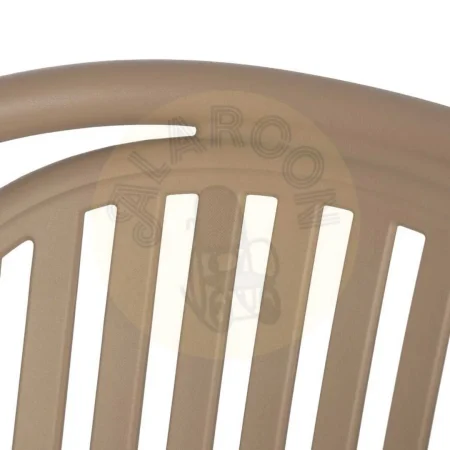 Silla apilable de polipropileno beige para exterior 57x57x78cm - Ixia - 613688IX - foto-secundaria-6