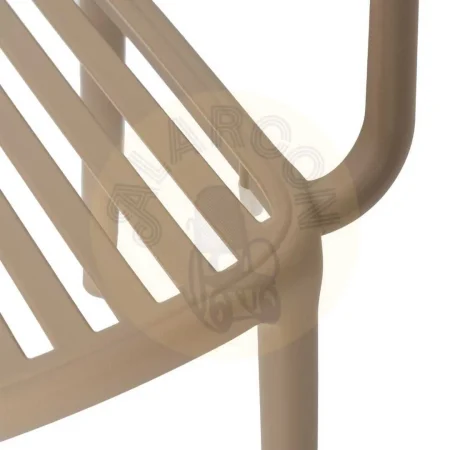 Silla apilable de polipropileno beige para exterior 57x57x78cm - Ixia - 613688IX - foto-secundaria-7