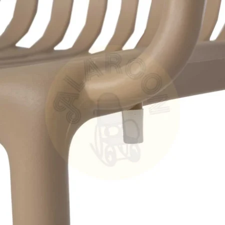 Silla apilable de polipropileno beige para exterior 57x57x78cm - Ixia - 613688IX - foto-secundaria-8