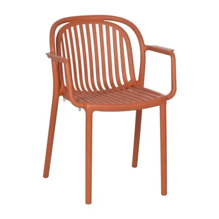 Silla apilable de polipropileno color terracota homologada EN581 para exterior altura asiento 45cm 57x57x78cm - Ixia - 613689IX - foto-blanco