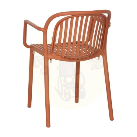 Silla apilable de polipropileno color terracota homologada EN581 para exterior altura asiento 45cm 57x57x78cm - Ixia - 613689IX - foto-secundaria-3
