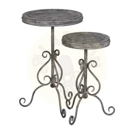 Mesita auxiliar de metal gris 45.50x45.50x73.50cm - Ixia - 613695IX - foto-secundaria-1
