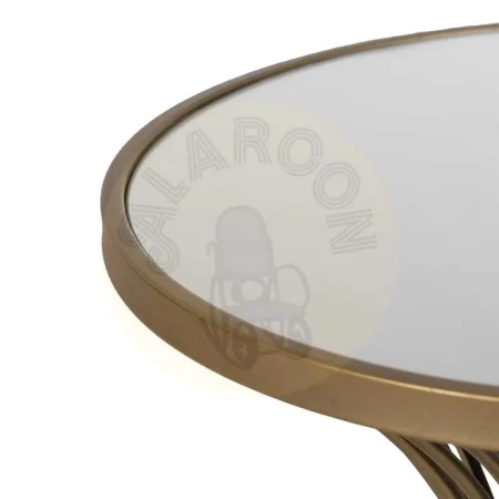 Mesita de metal color oro con espejo 42x42x65cm - Ixia - 613711IX - foto-secundaria-1