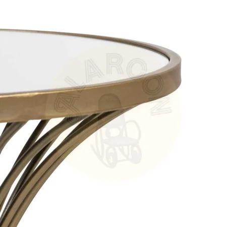 Mesita de metal color oro con espejo 42x42x65cm - Ixia - 613711IX - foto-secundaria-2