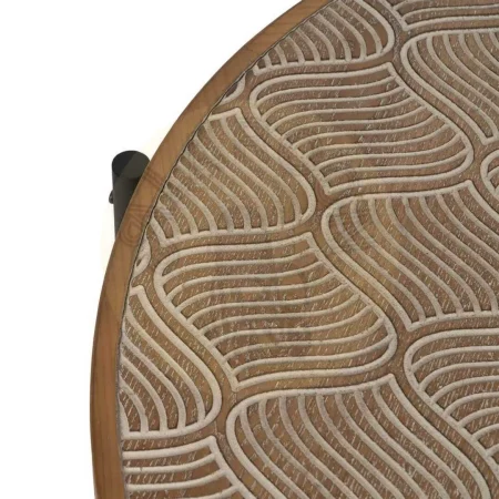 Mesa de centro de pino y hierro acabado natural y negro 89x89x42.50cm - Ixia - 613900IX - foto-secundaria-1