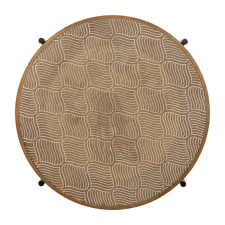 Mesa de centro de pino y hierro acabado natural y negro 89x89x42.50cm - Ixia - 613900IX - foto-secundaria-5