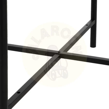 Mesita auxiliar en madera de pino y hierro color natural y negro 69x69x52.50cm - Ixia - 613901IX - foto-secundaria-4